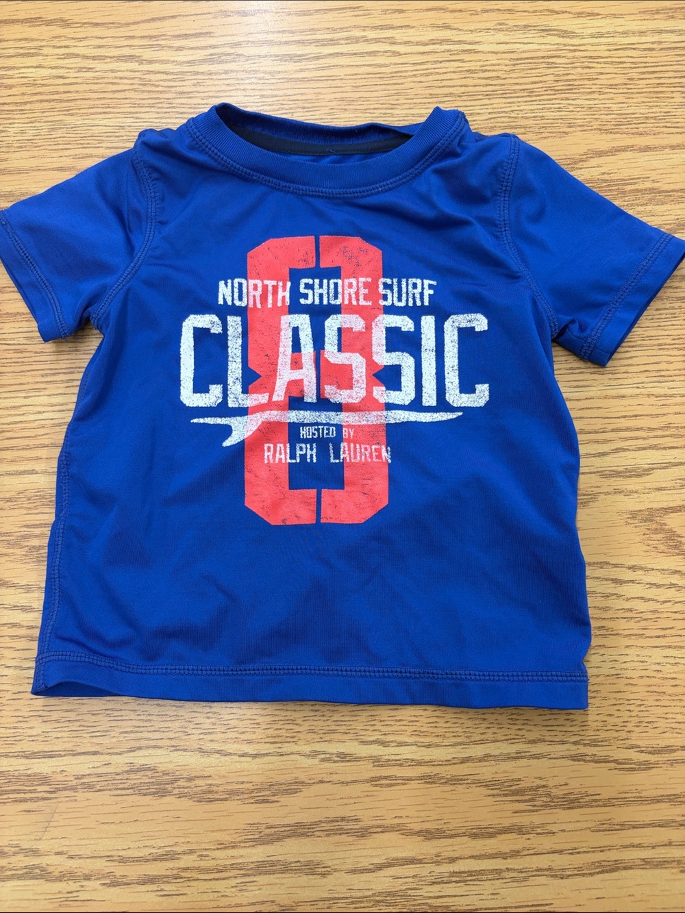 Ralph Lauren Royal Blue Tee with Red & White Surf Graphic